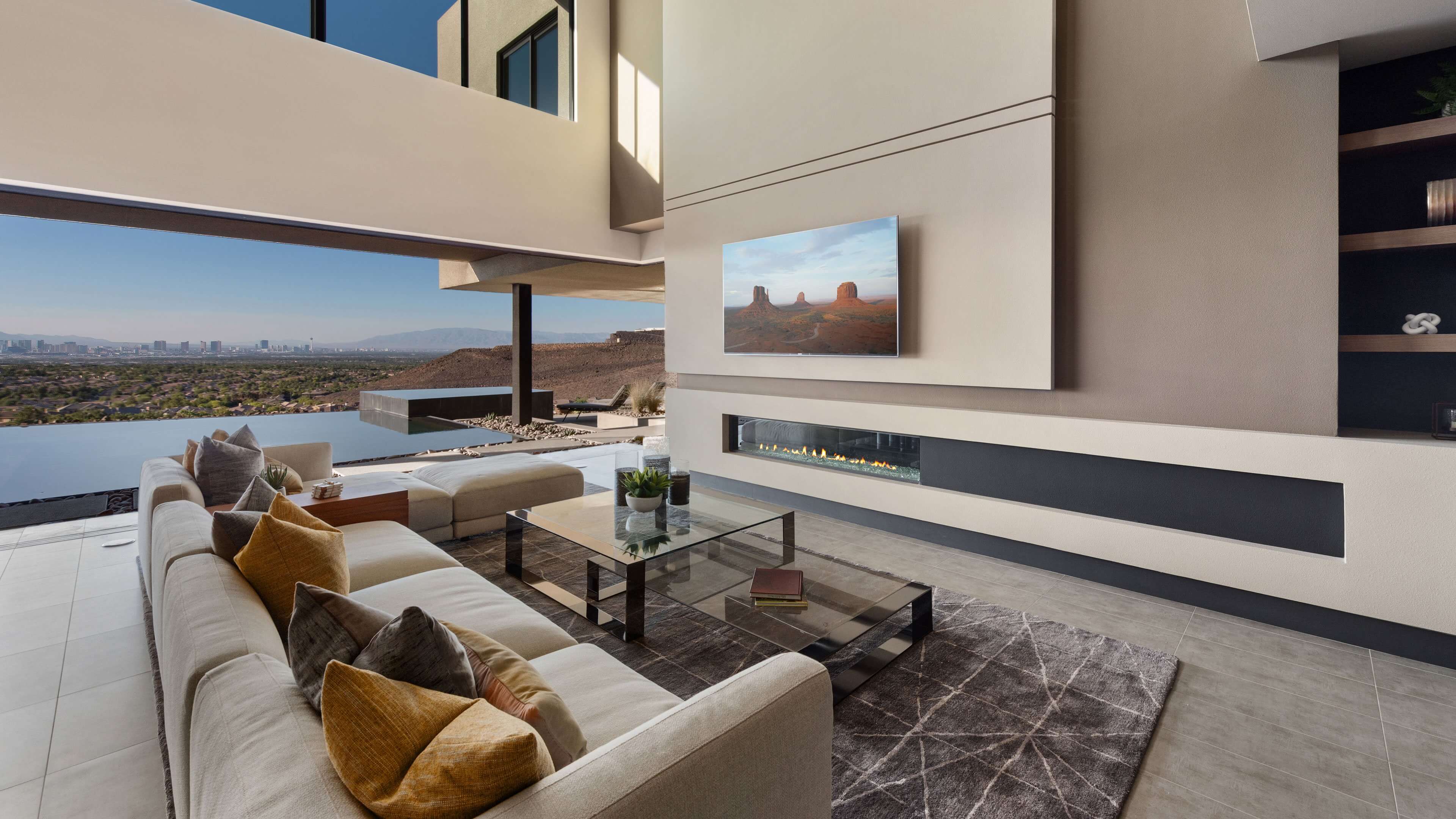 Modern Desert Homes Las Vegas Obsidian Vision Great Room 3 scaled
