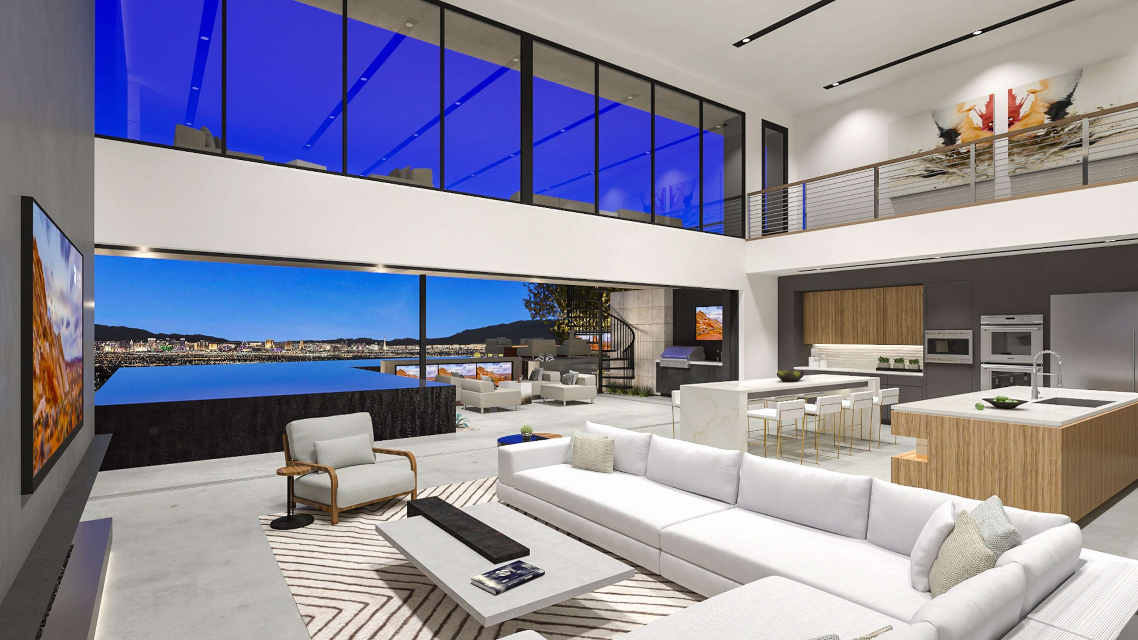 Modern Desert Homes Las Vegas Obsidian Greatroom1 Apex scaled