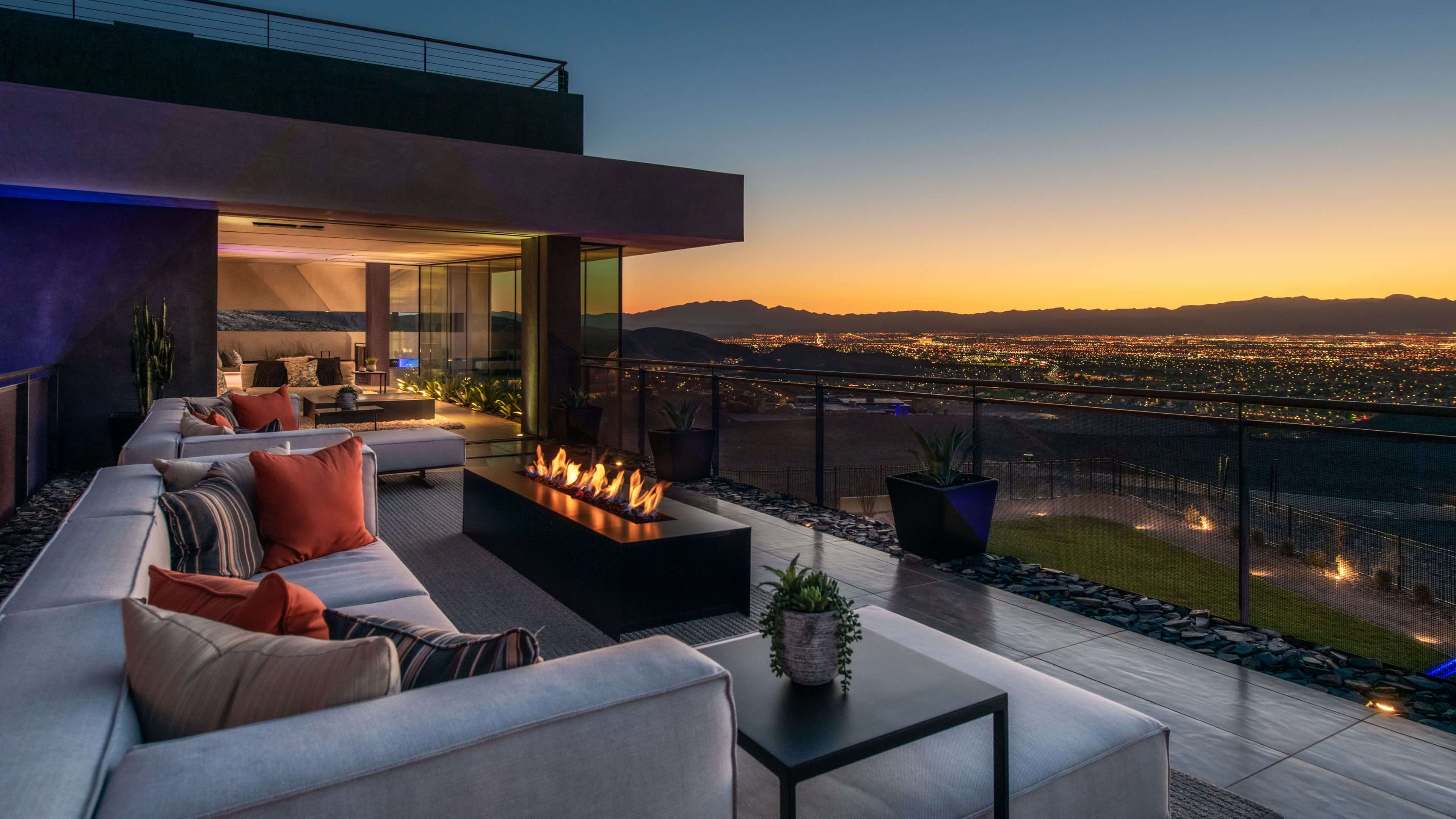 Vegas Modern Custom Home Deck scaled