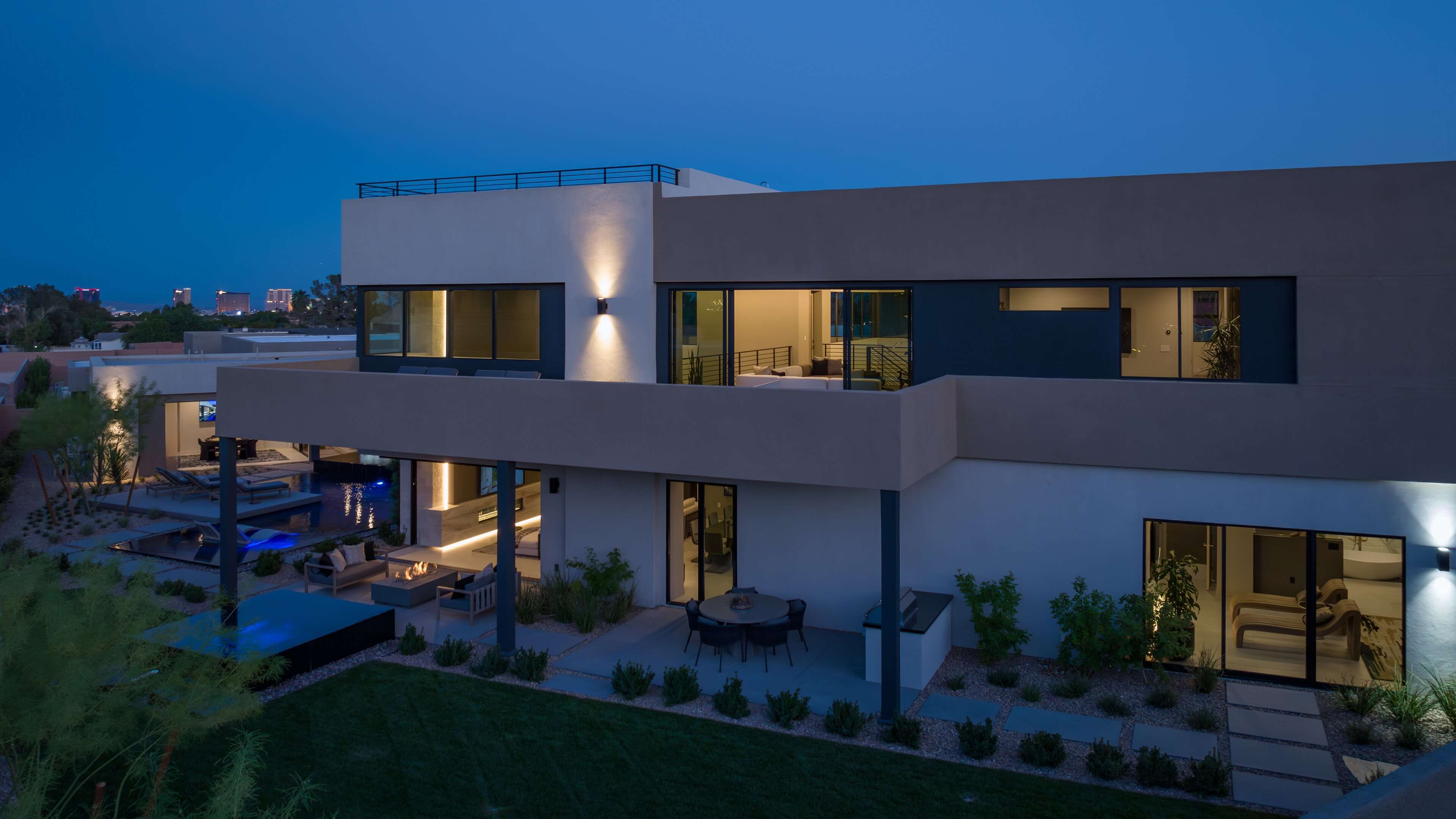 Luxury Homes Las Vegas Prado Rear Side scaled