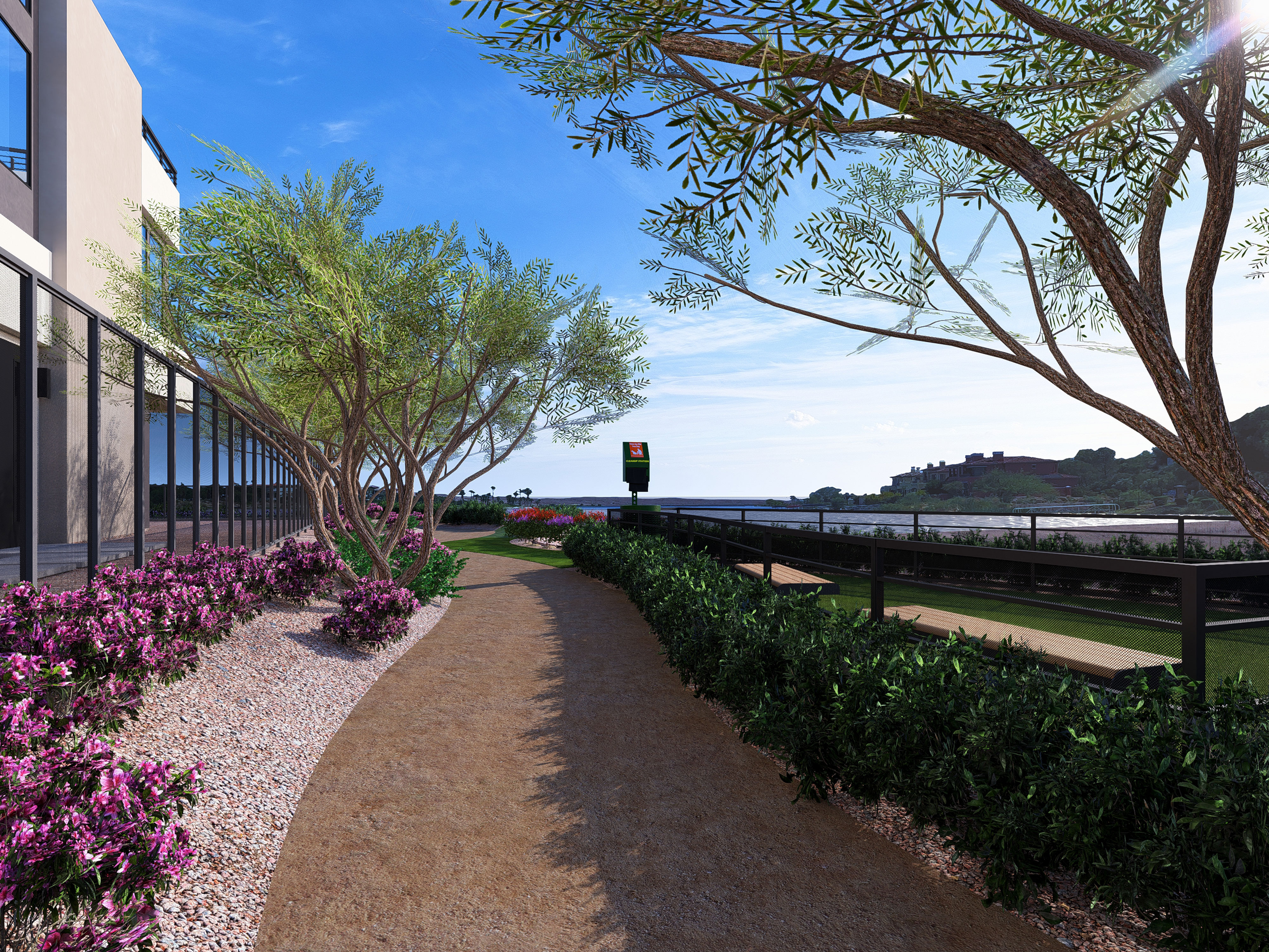 Shoreline amenities jogging track