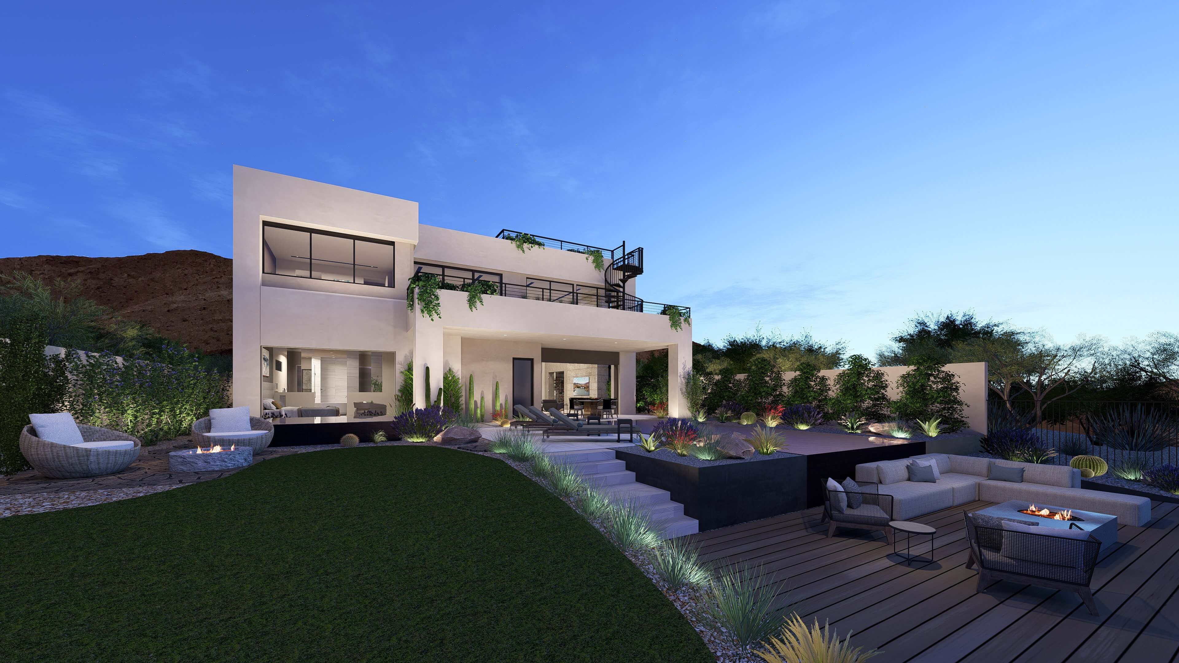 Home Builders Lake Las Vegas Strata Trace Rear 1 scaled