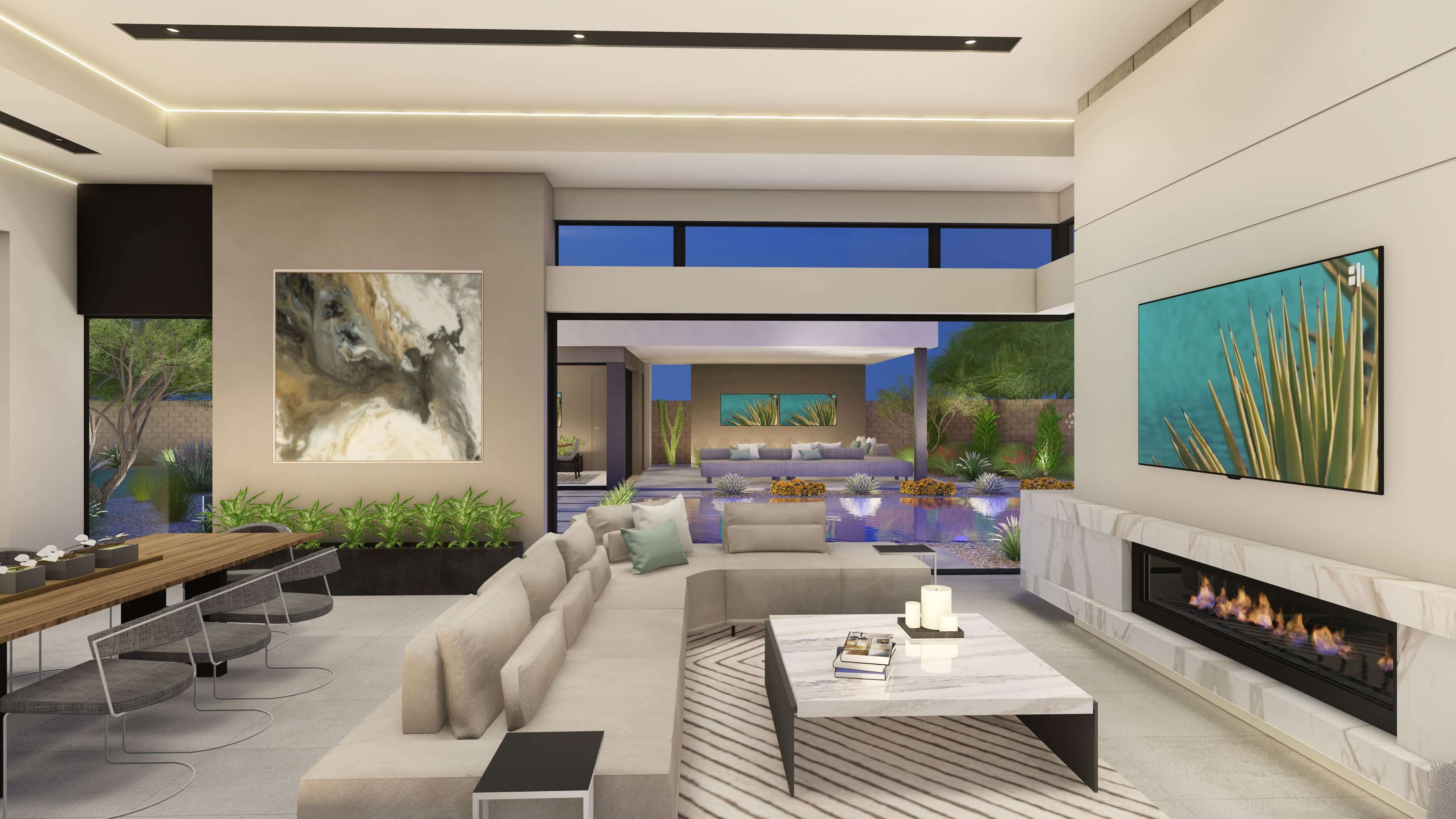 Las Vegas Luxury Homes Oasi Valle Great Room 2 scaled