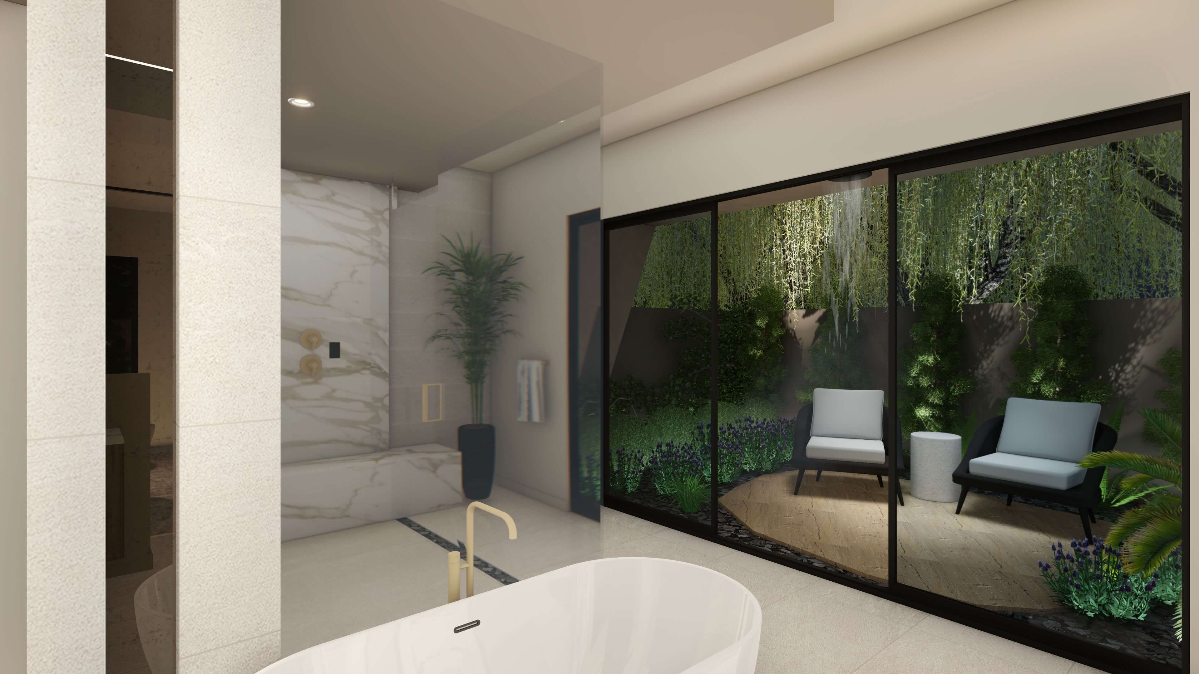 Luxury Homes Las Vegas Prado Cresta Primary Bath scaled