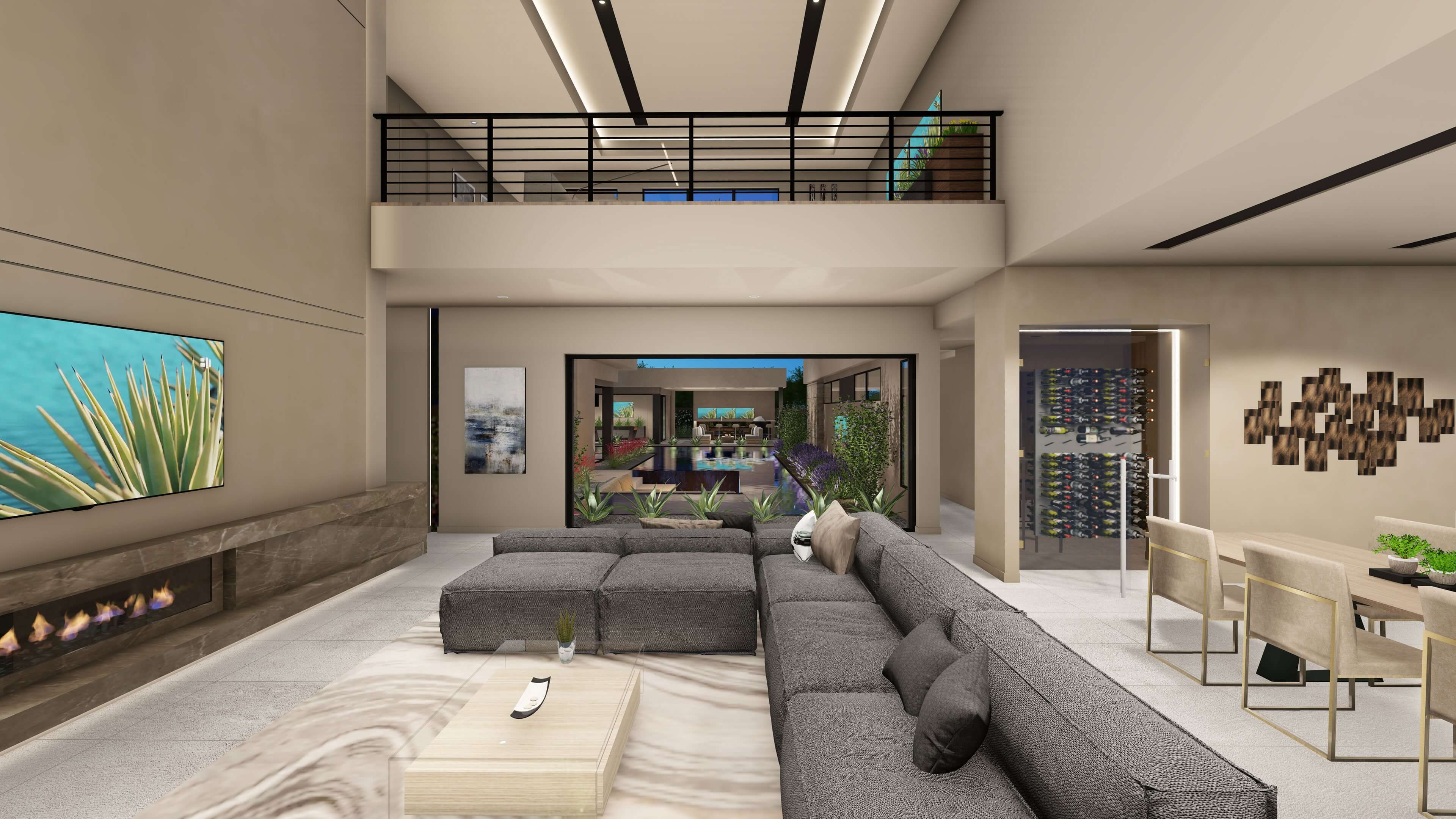 Luxury Homes Las Vegas Prado Sancta Great Room scaled