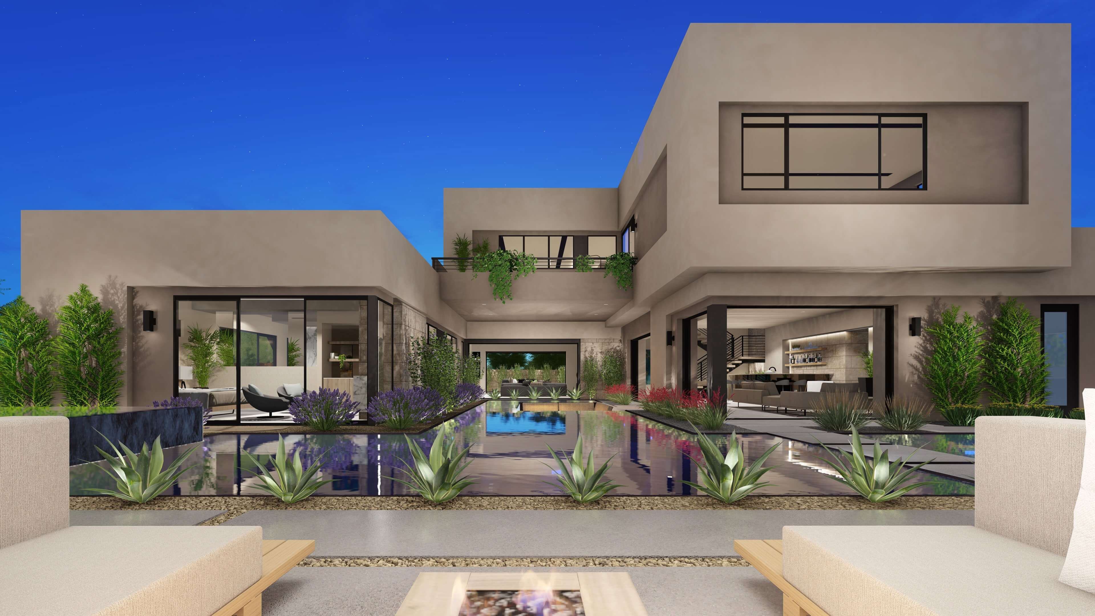 Luxury Homes Las Vegas Prado Sancta Rear scaled