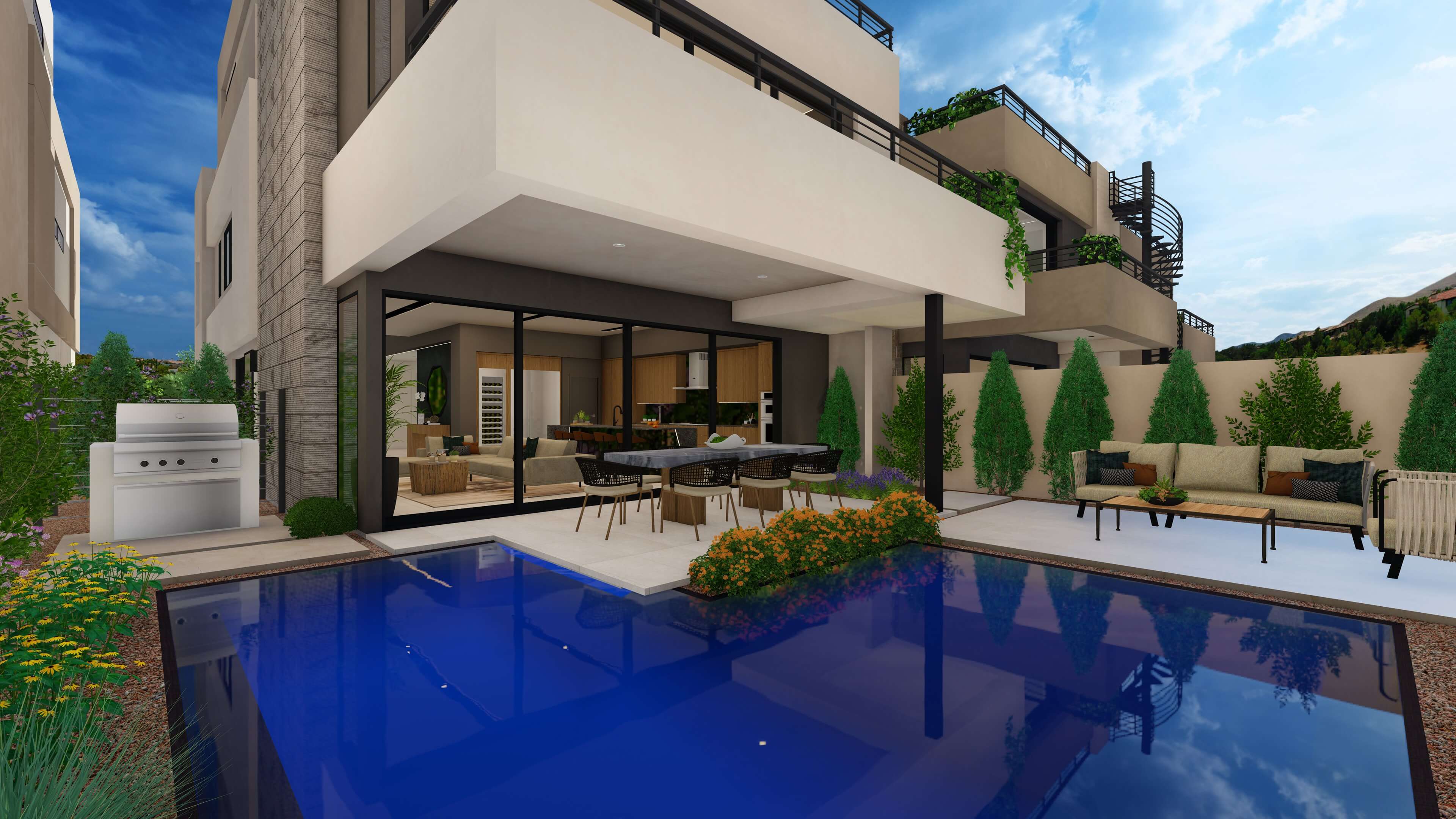 New Modern Homes Southern Highlands Stonewater Elevar Pool scaled