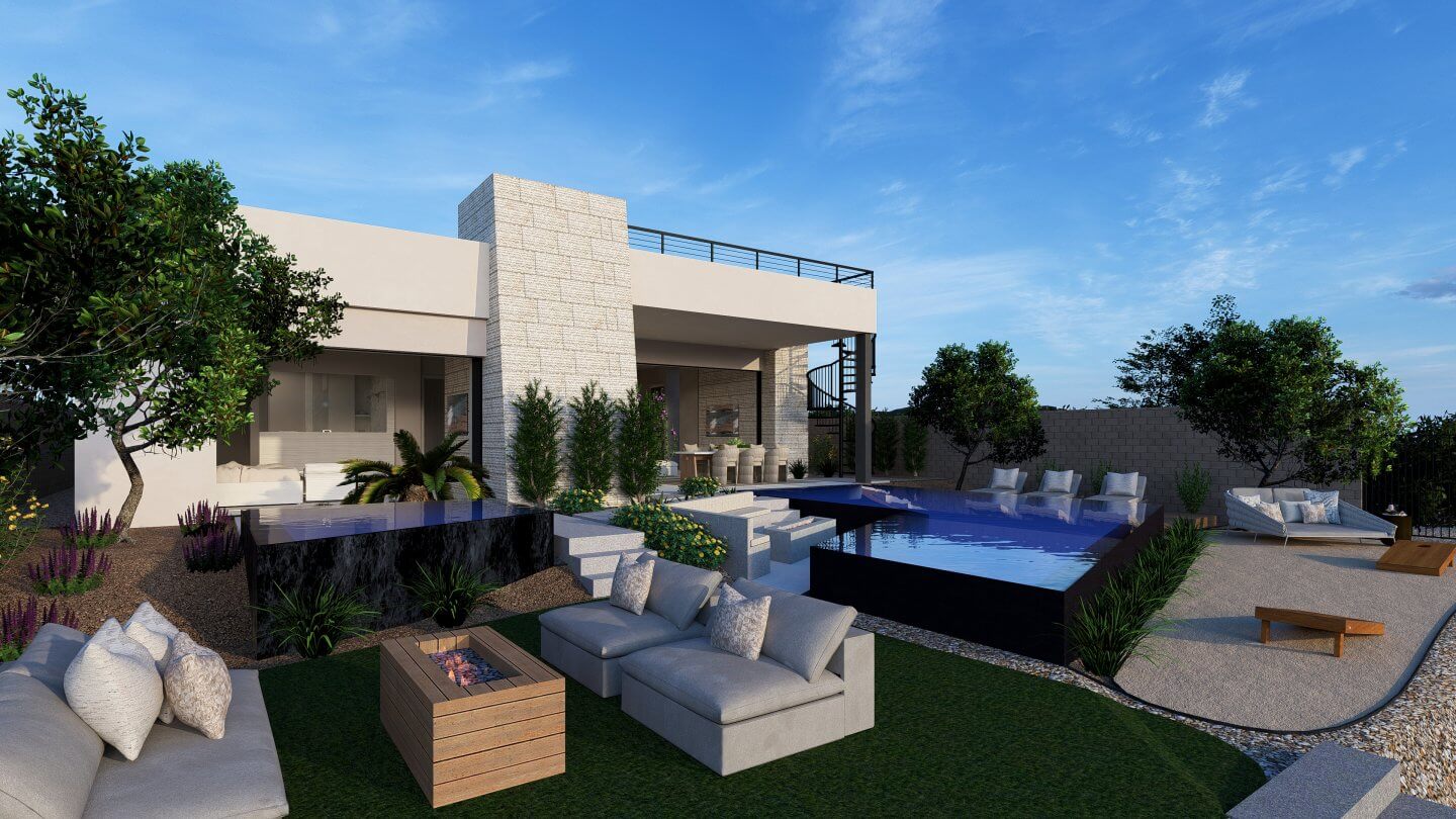 Lake Las Vegas Single Level Living Velaris Vertex Rear scaled