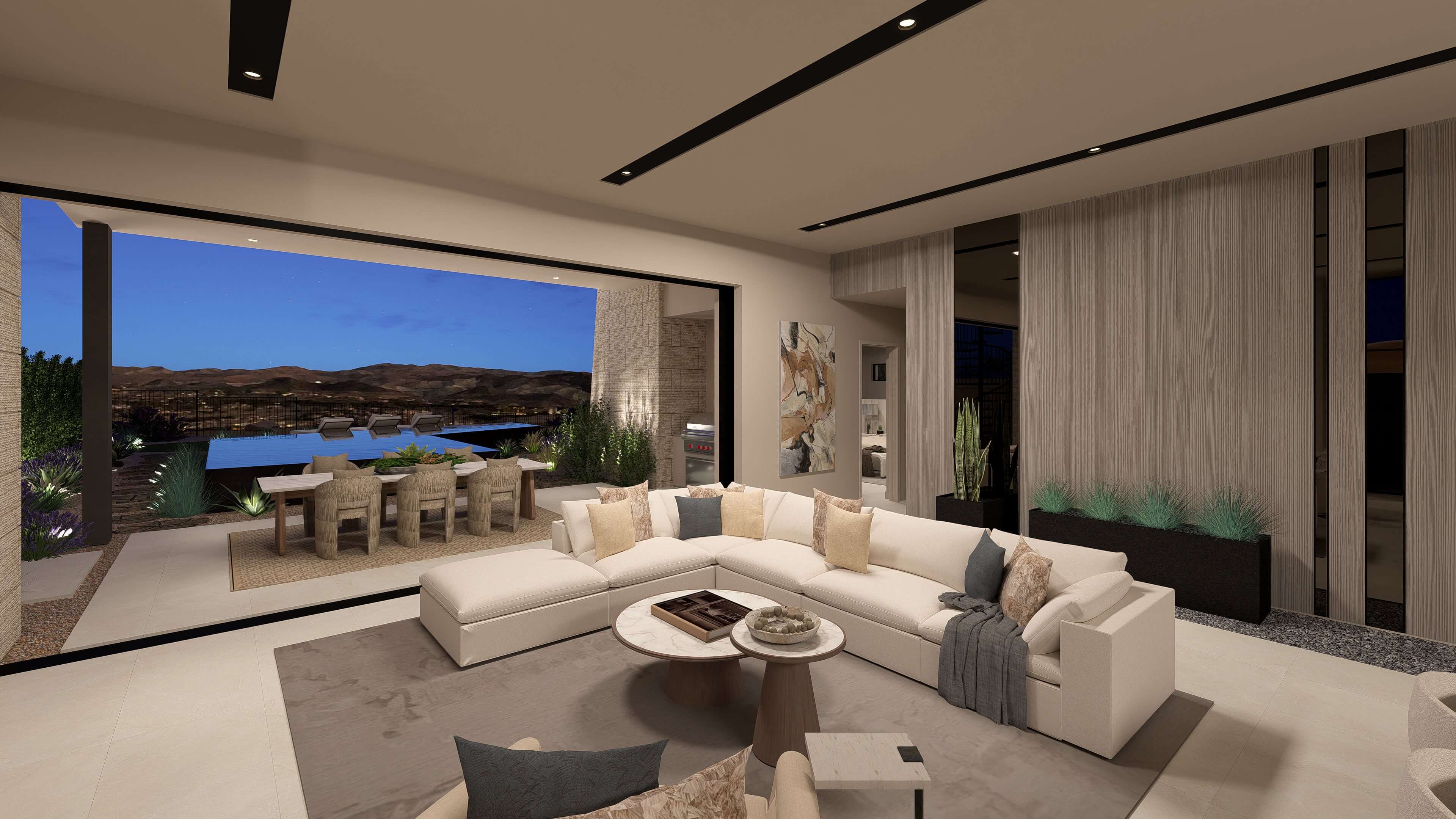 Home Builders Lake Las Vegas Strata Vertex Great Room scaled