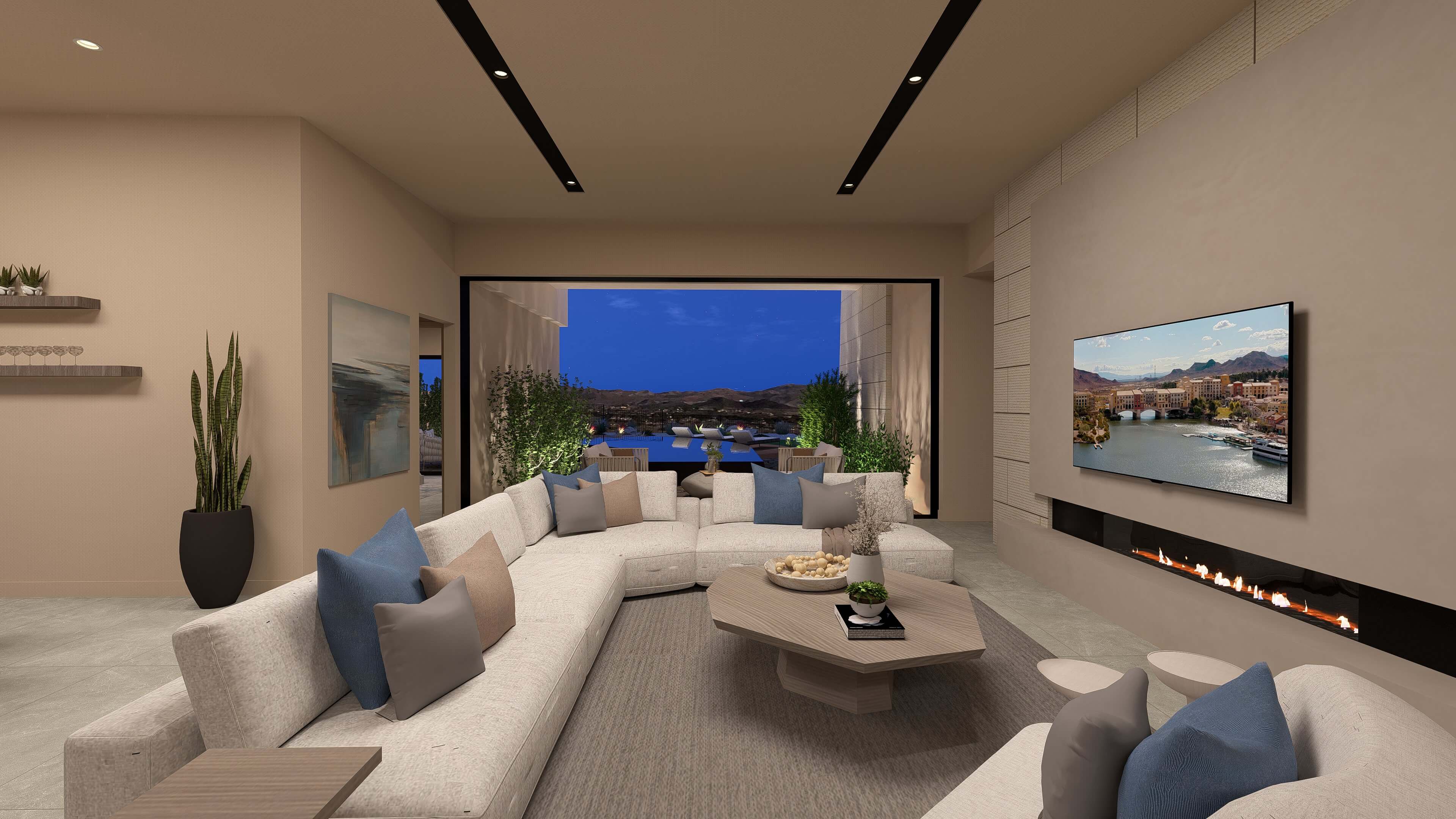 Home Builders Lake Las Vegas Strata Zenna Great Room scaled