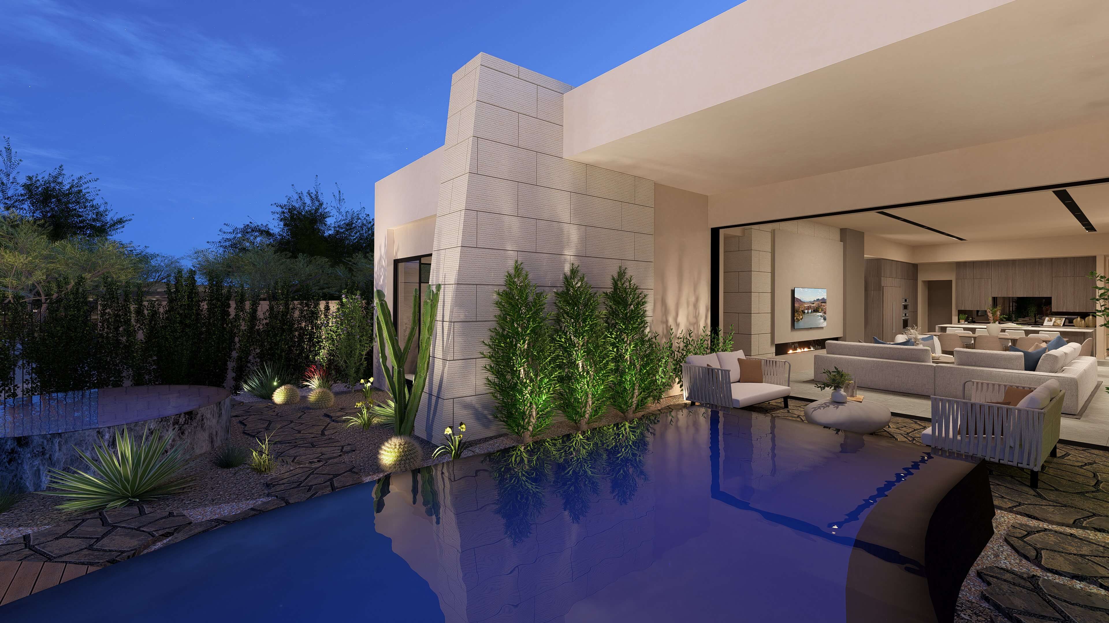 Home Builders Lake Las Vegas Strata Zenna Outdoor Seating scaled