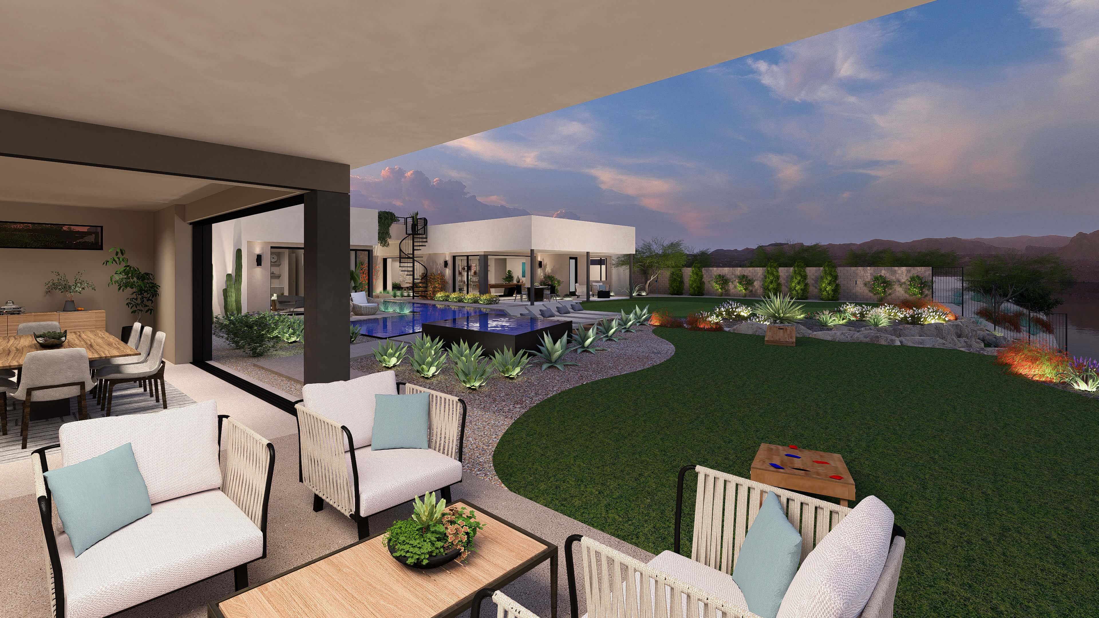 The Island Homesite 3 For Sale Rear Yard scaled